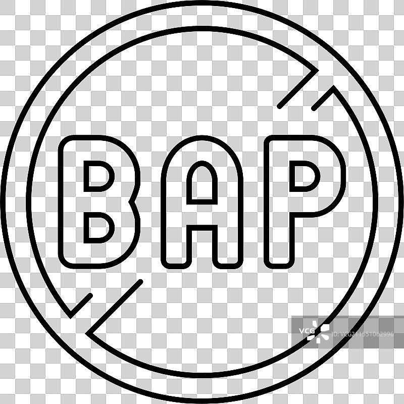 无 BPA 产品标签警告线条图标图片素材