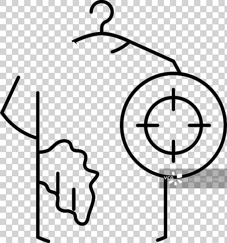 干洗点清洁线条图标图片素材