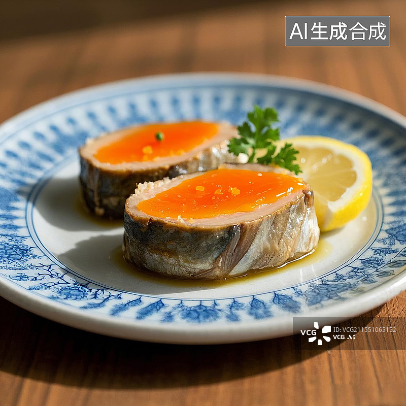 【AI数字艺术】日本安康鱼肝美食图片素材