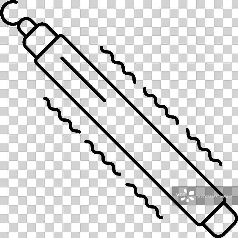 荧光棒狂欢复古线条图标图片素材