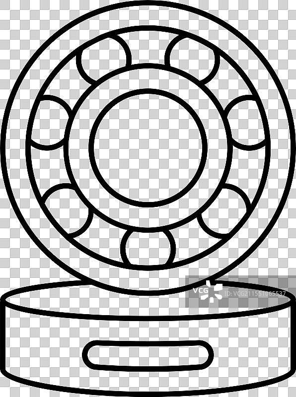 滑板运动轴承线条图标图片素材