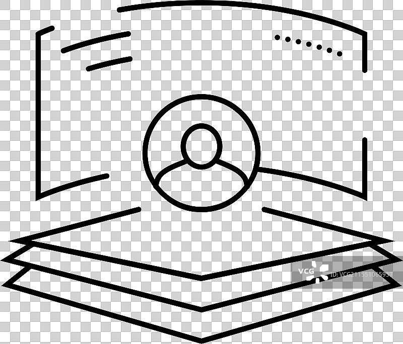 虚拟会议舞台线条图标图片素材