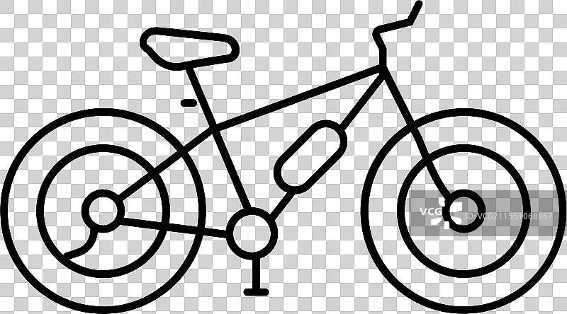 冬季观鲸线条图标图片素材