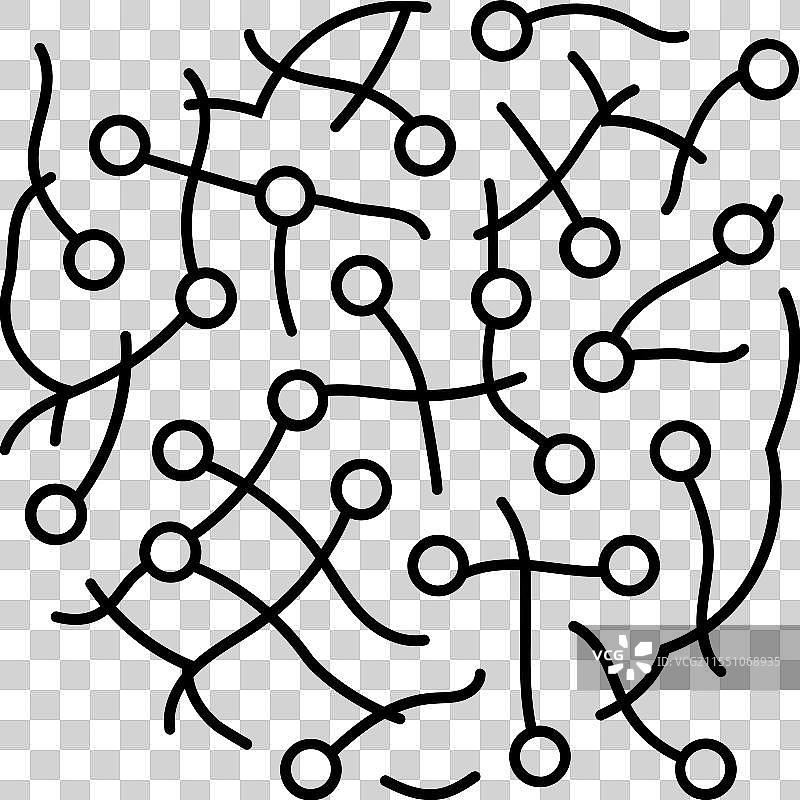 紫锥花阿育吠陀草药线条图标图片素材