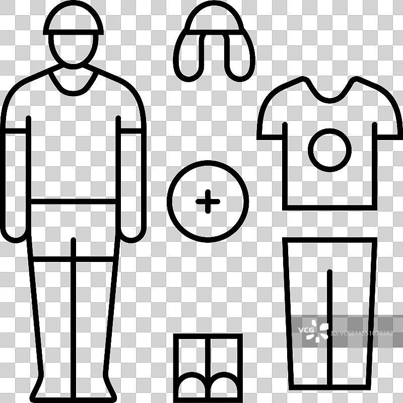 角色扮演线条图标图片素材