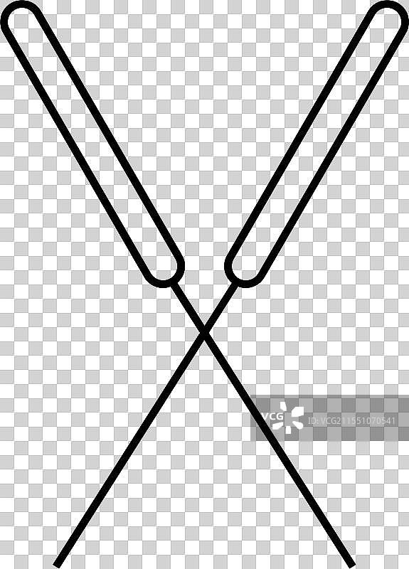 交叉针灸针线条图标图片素材