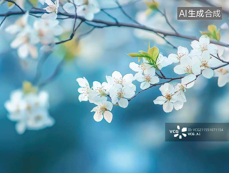 【AI数字艺术】春天梨花图片素材