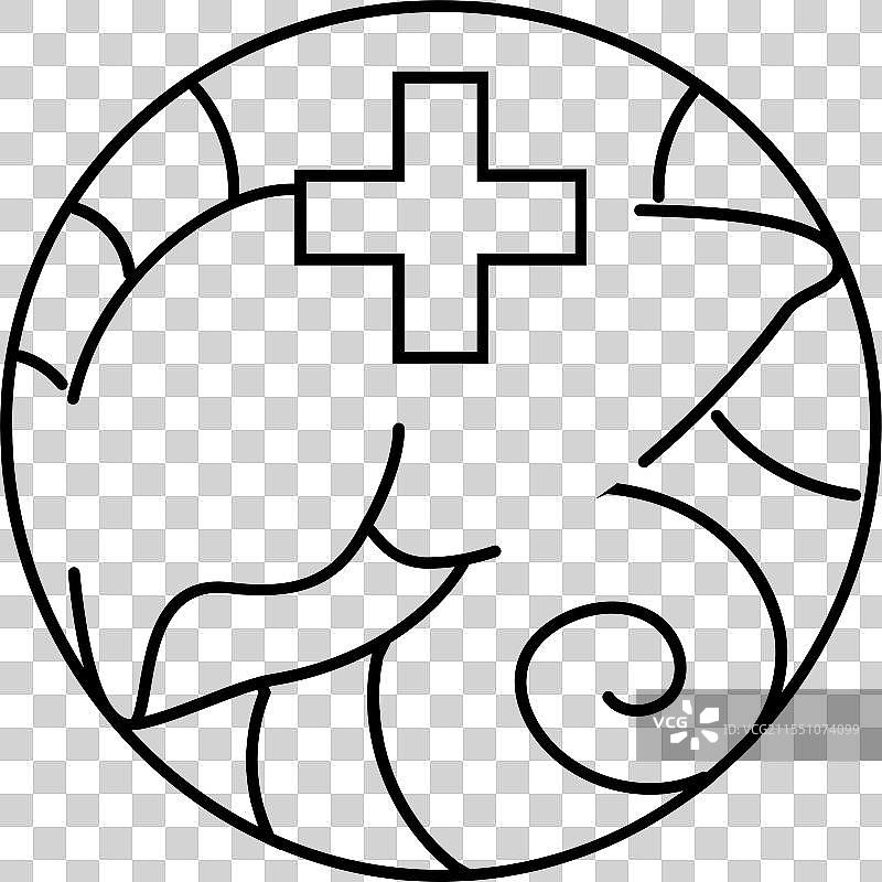 排毒的阿育吠陀线条图标图片素材