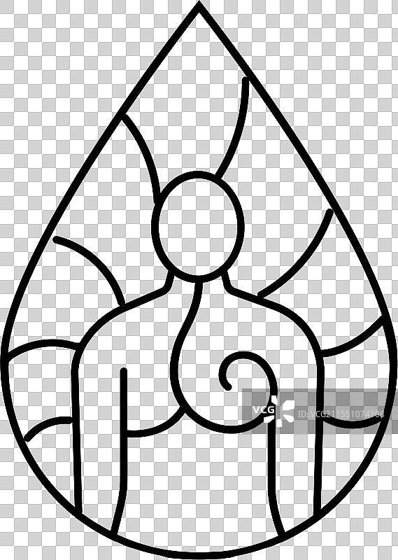 阿育吠陀的阿比扬加线条图标图片素材