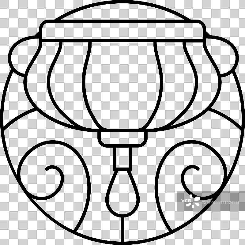 阿育吠陀的施罗达拉线条图标图片素材