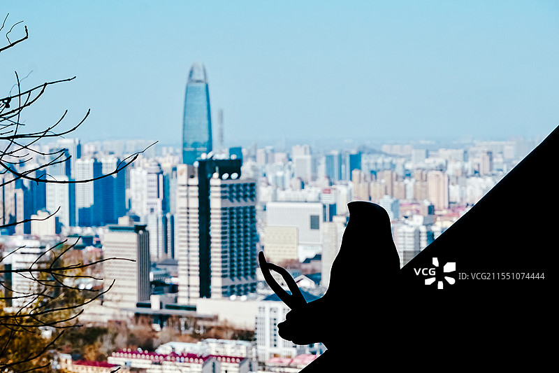 济南历山院看城景图片素材