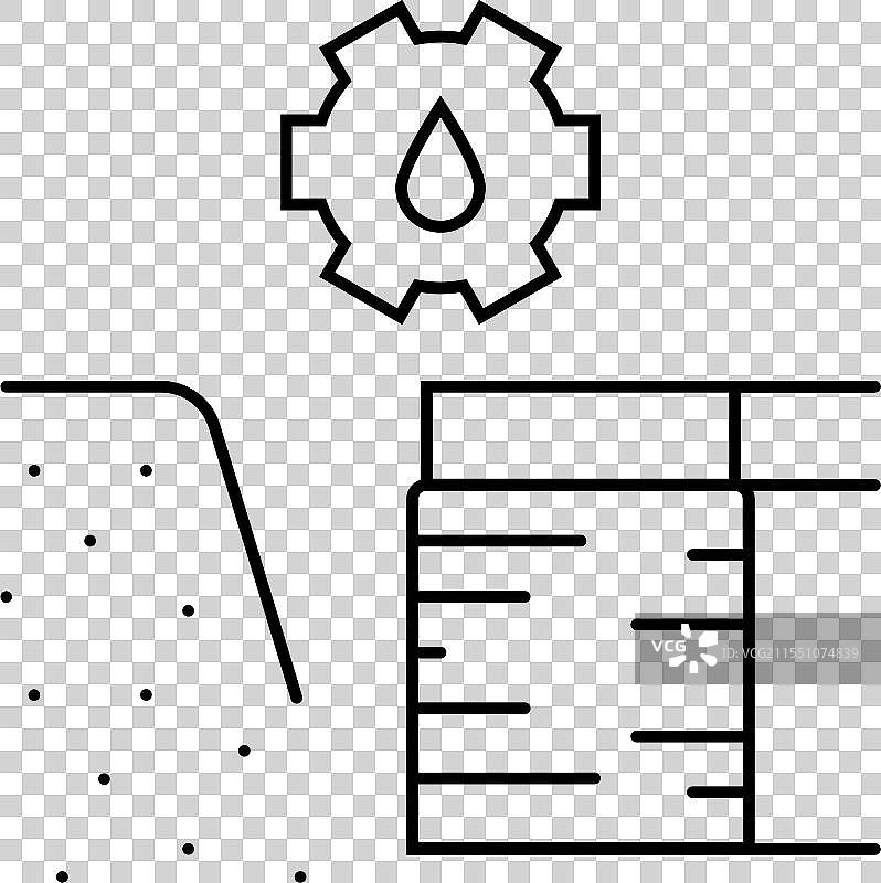 地下室防水家庭维护线条图标图片素材