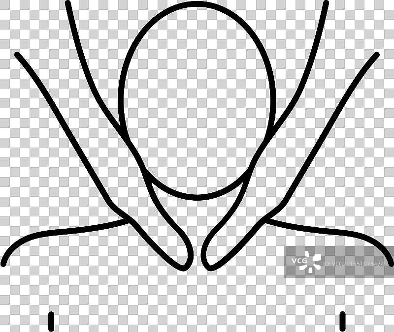 脚趾按摩疗法线条图标图片素材