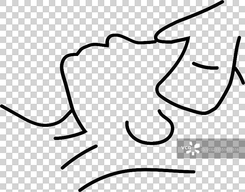 面部按摩疗法线条图标图片素材