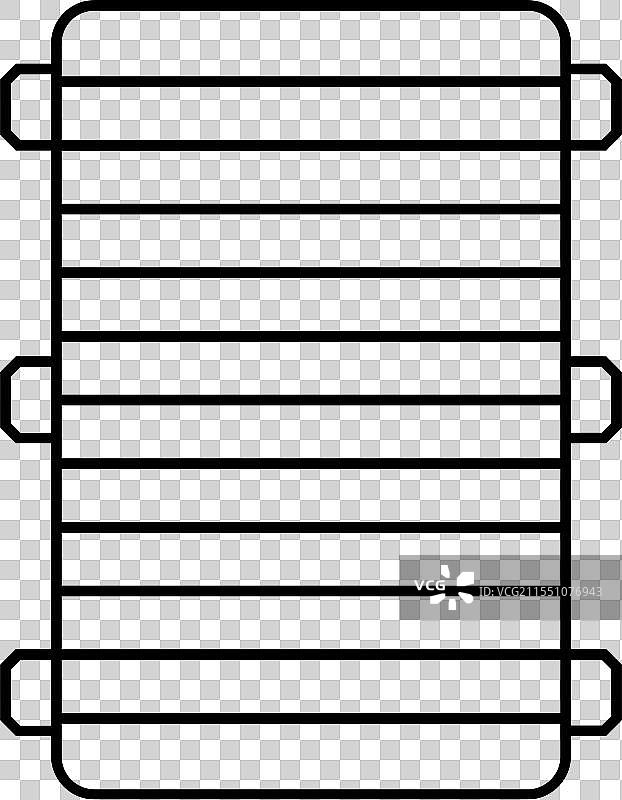 车顶行李架配件线条图标图片素材