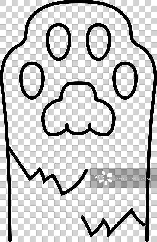 猫爪印繁育线条图标图片素材