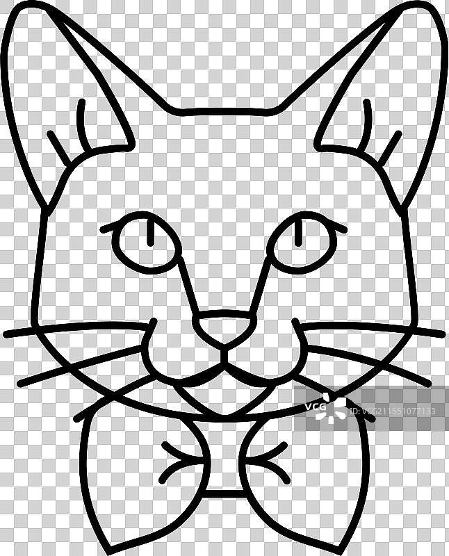 猫咪繁殖的运输线条图标图片素材