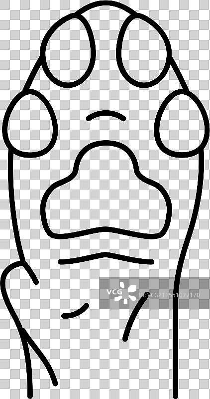 狗爪印线条图标图片素材