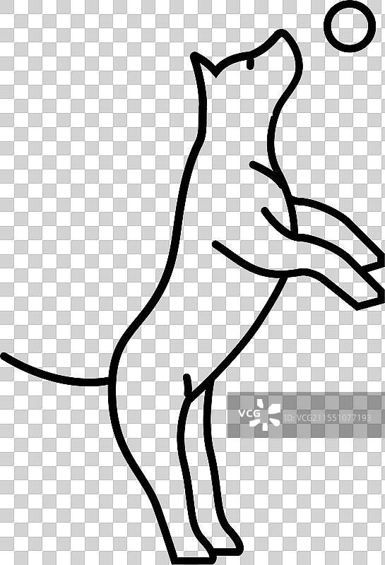 球狗线条图标图片素材