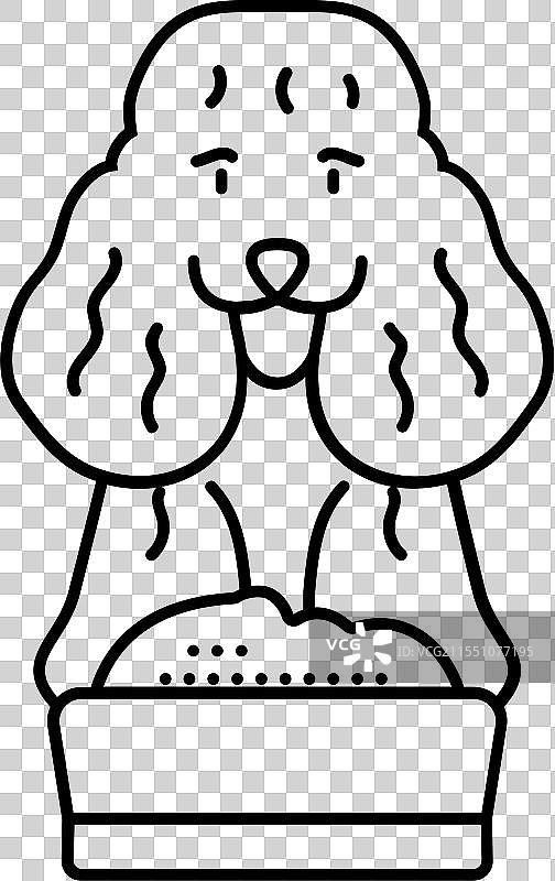 狗食碗线条图标图片素材