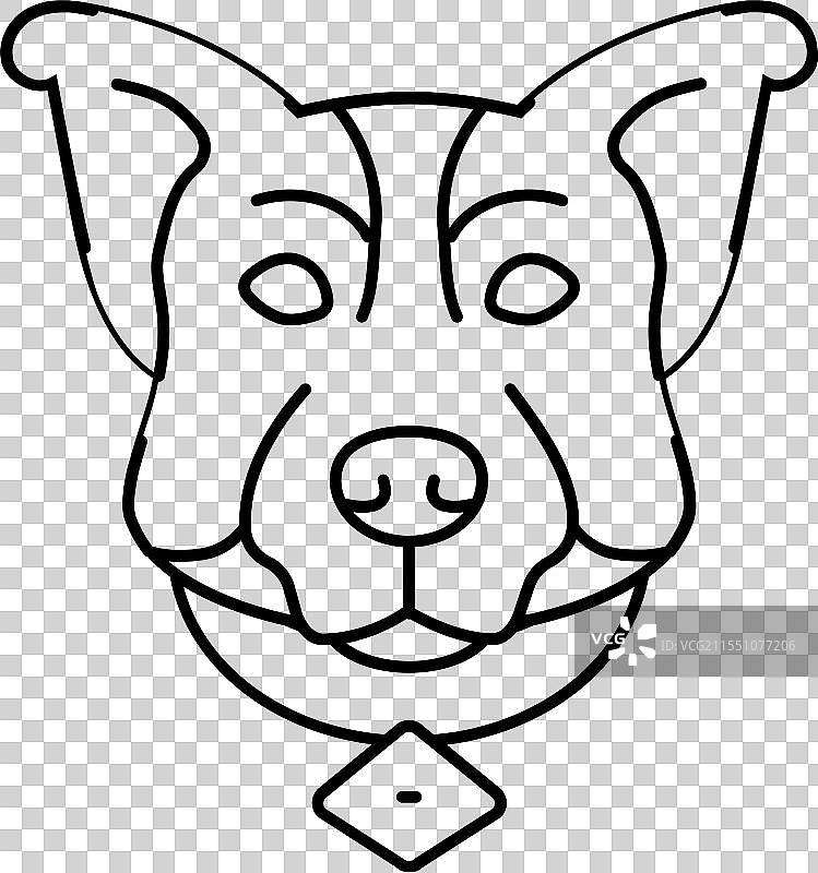 狗狗疫苗接种线条图标图片素材