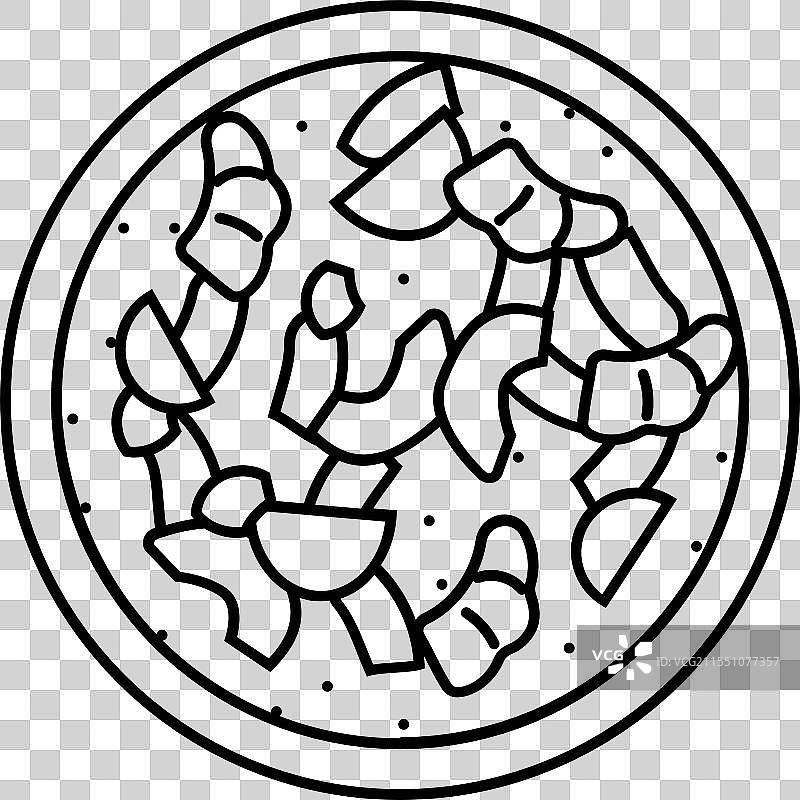 生鱼片的线条图标图片素材