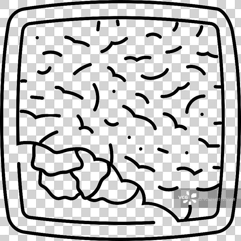 鱼饼线条图标图片素材