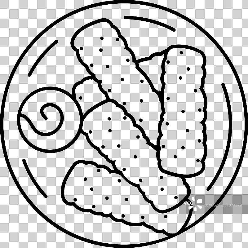 手指 鱼 线条图标图片素材