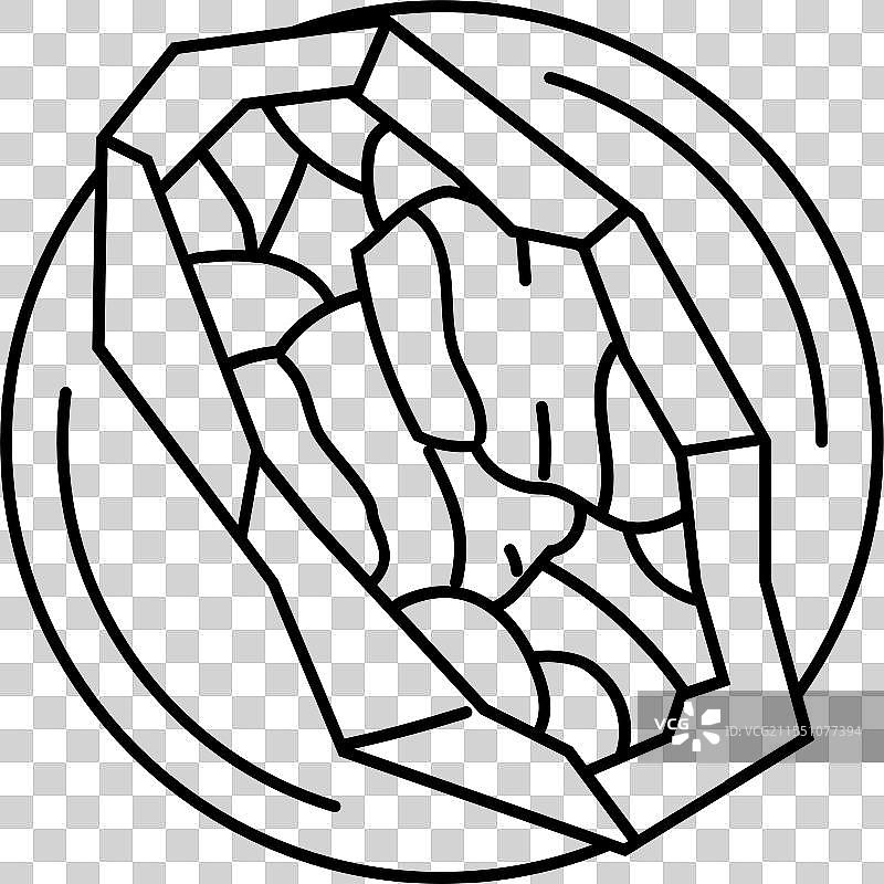照烧鱼线条图标图片素材
