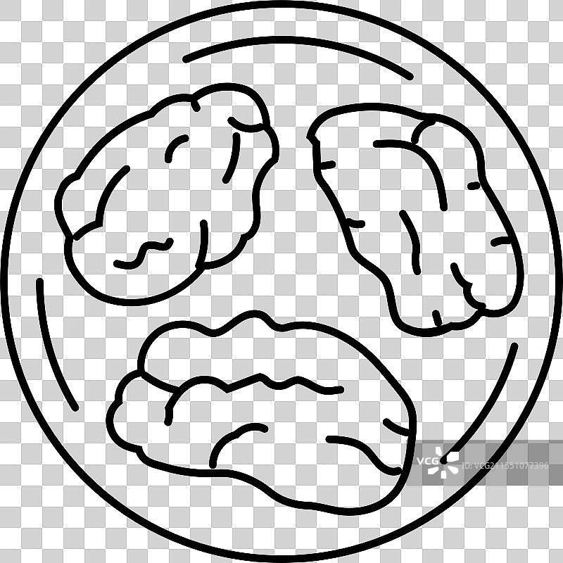 鱼类纸包烹饪线条图标图片素材