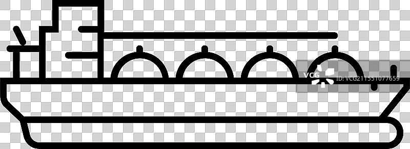 液化天然气运输船线条图标图片素材