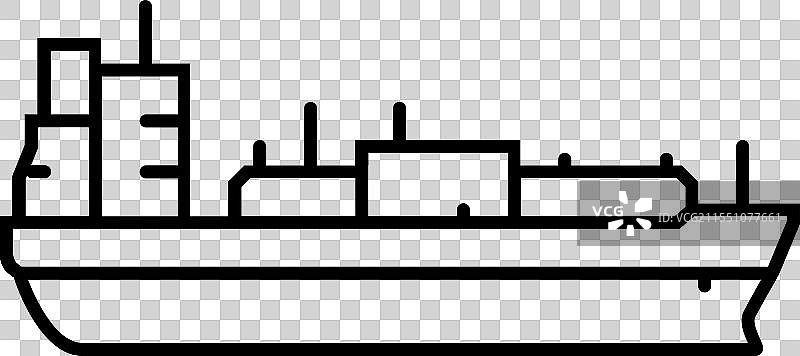 液化石油气运输船线条图标图片素材