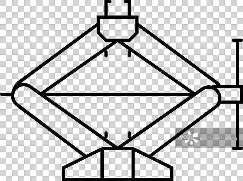 千斤顶汽车修理工具线条图标图片素材