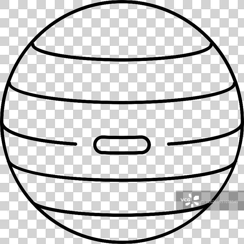 稳定球健身工具线条图标图片素材