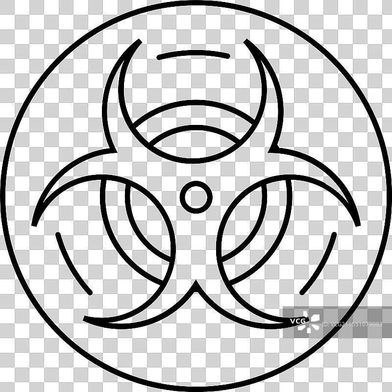 生物危害基因工程线条图标图片素材