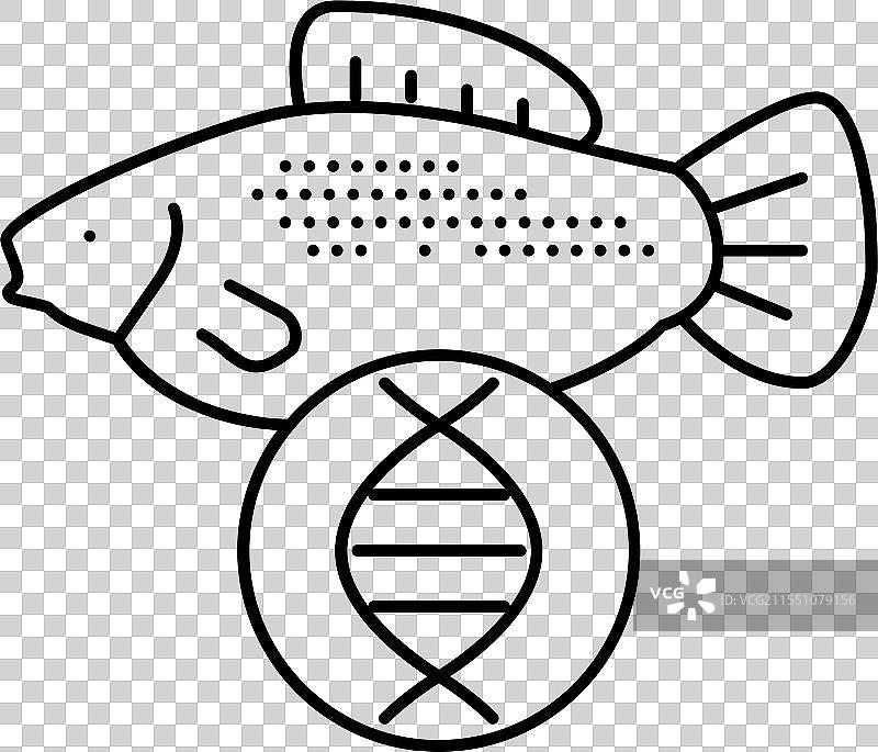分子结构遗传线条图标图片素材