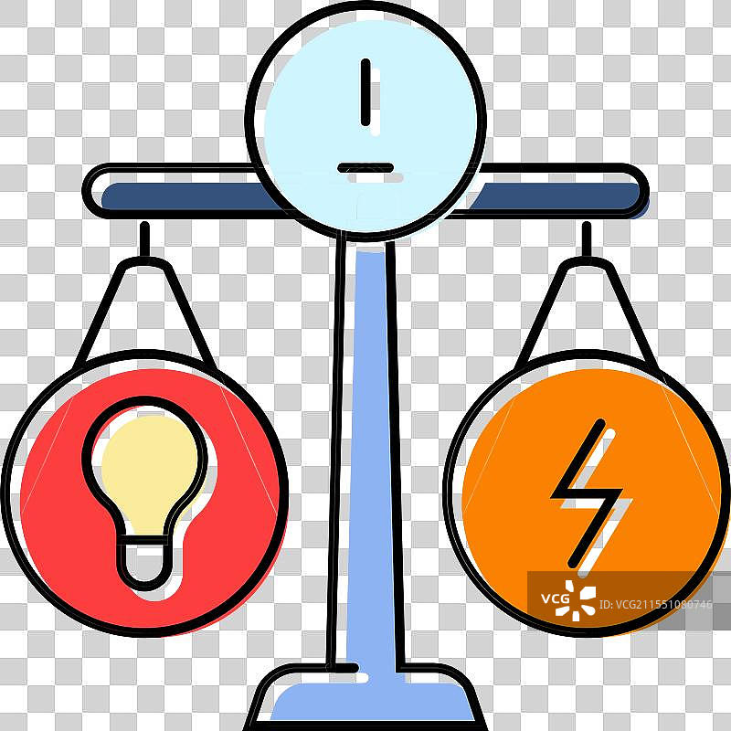 燃料电池储能彩色图标图片素材