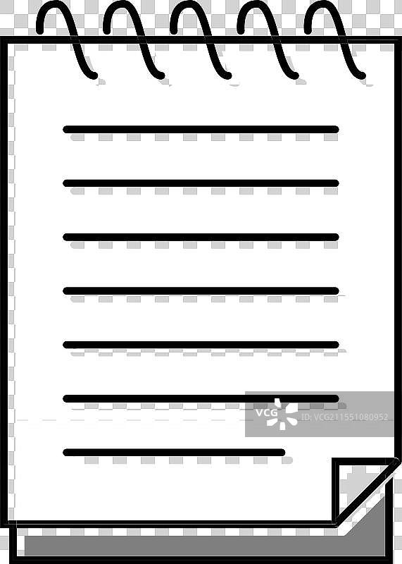 螺旋记事本列表颜色图标图片素材