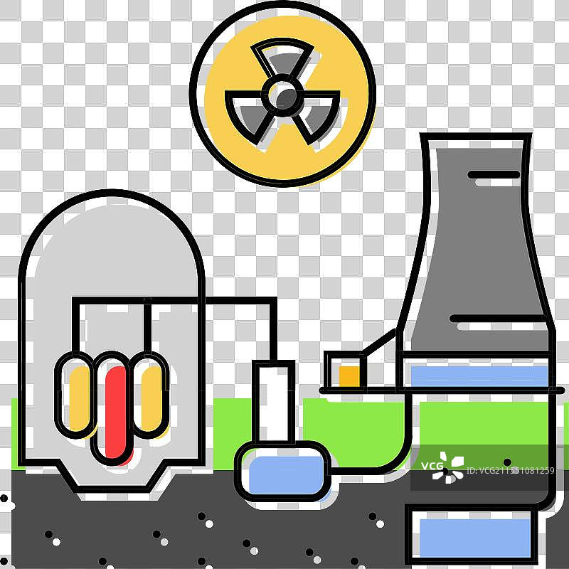 核能教育 彩色图标图片素材