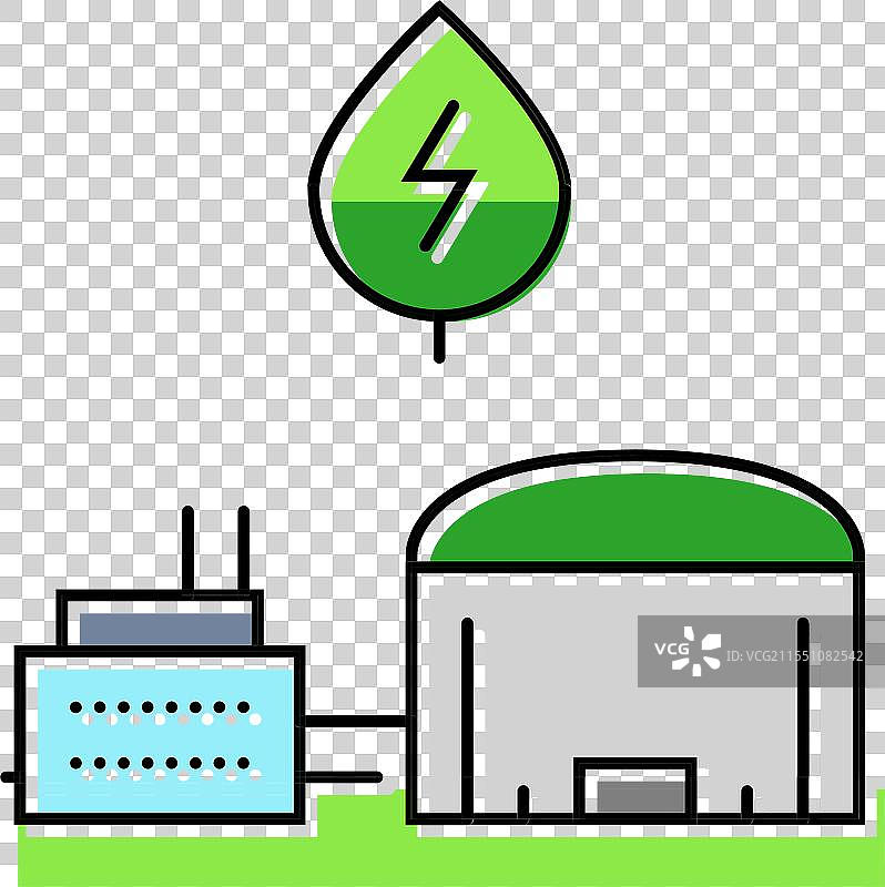 生物气体厂生物质颜色图标图片素材