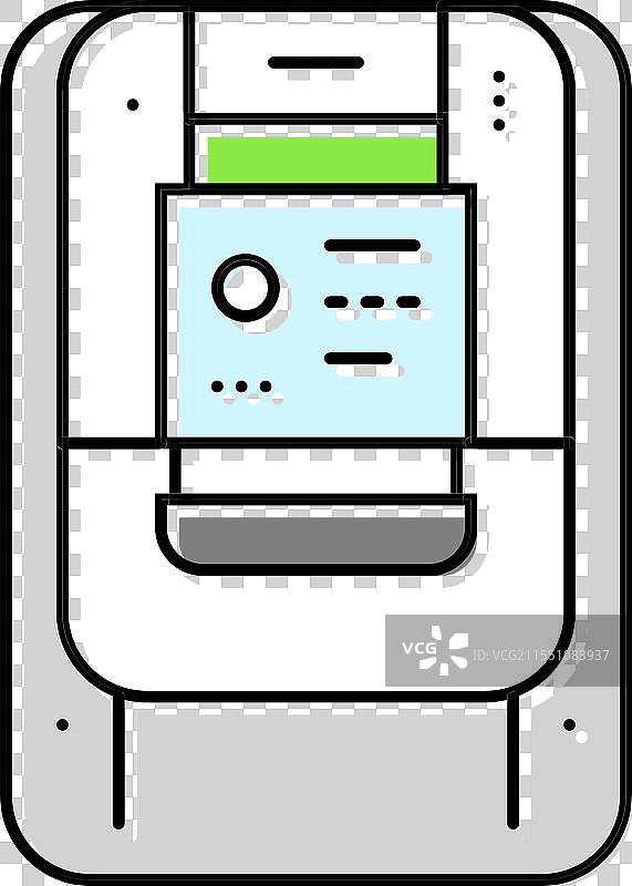 智能电表电网彩色图标图片素材