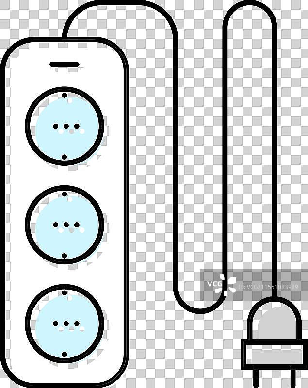 节能插线板彩色图标图片素材