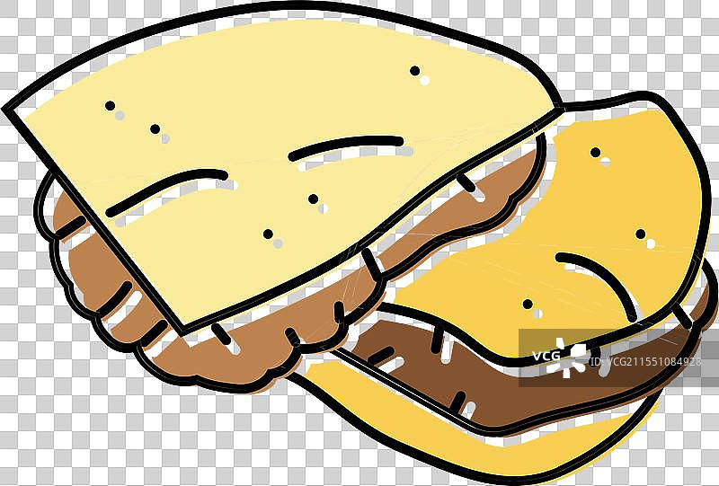 墨西哥菜的玉米饼色彩图标图片素材