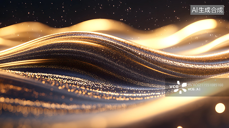 【AI数字艺术】抽象黑金线条风格的KV主视觉背景图片素材