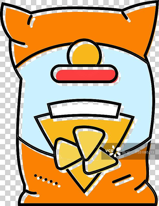 墨西哥菜的玉米片彩色图标图片素材