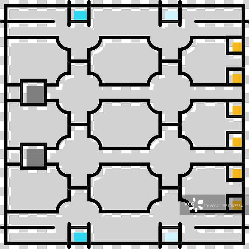 光子学量子技术彩色图标图片素材