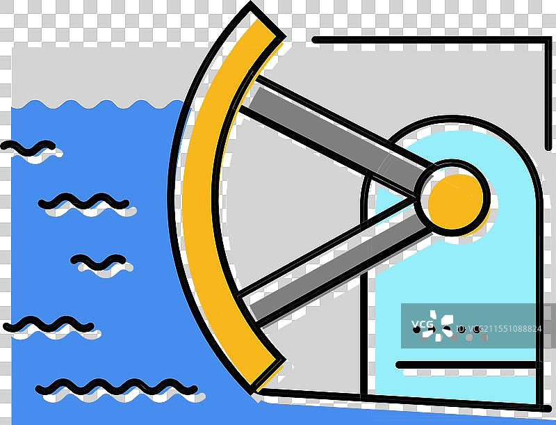 溢洪道闸门 水电 颜色图标图片素材