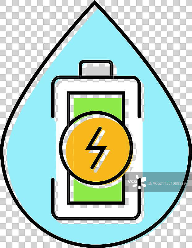 节能水电发电彩色图标图片素材