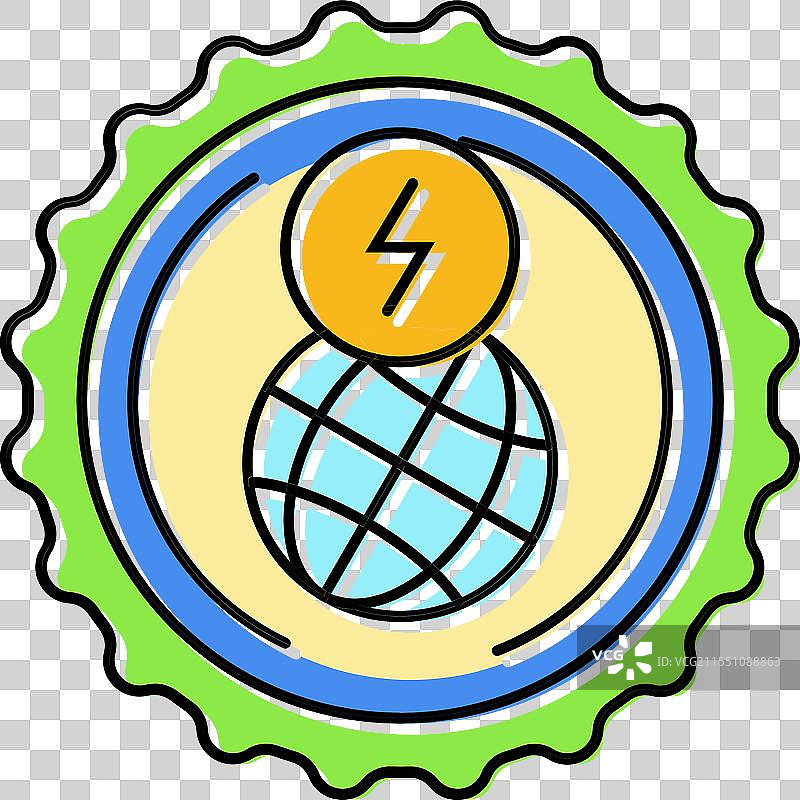 水电发电 彩色图标图片素材