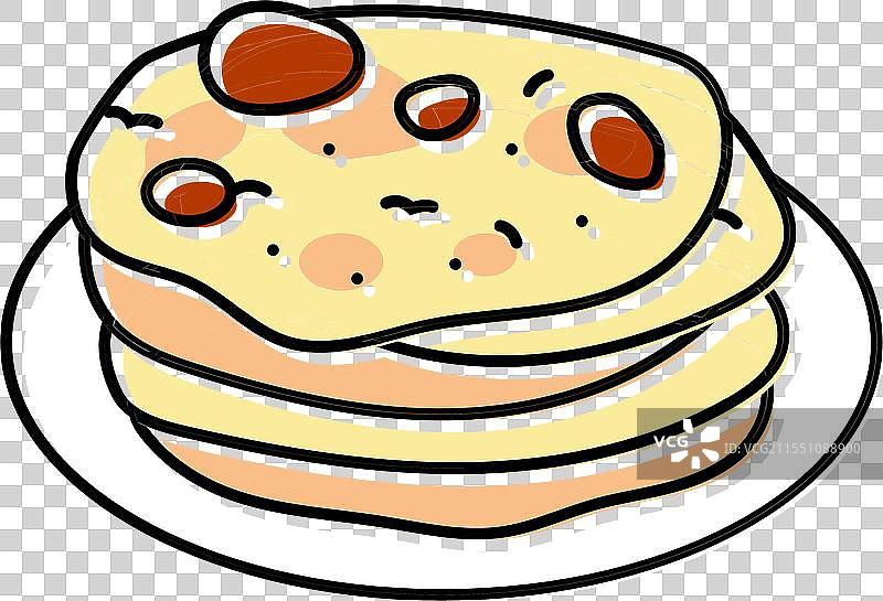 印度菜的烤饼彩色图标图片素材